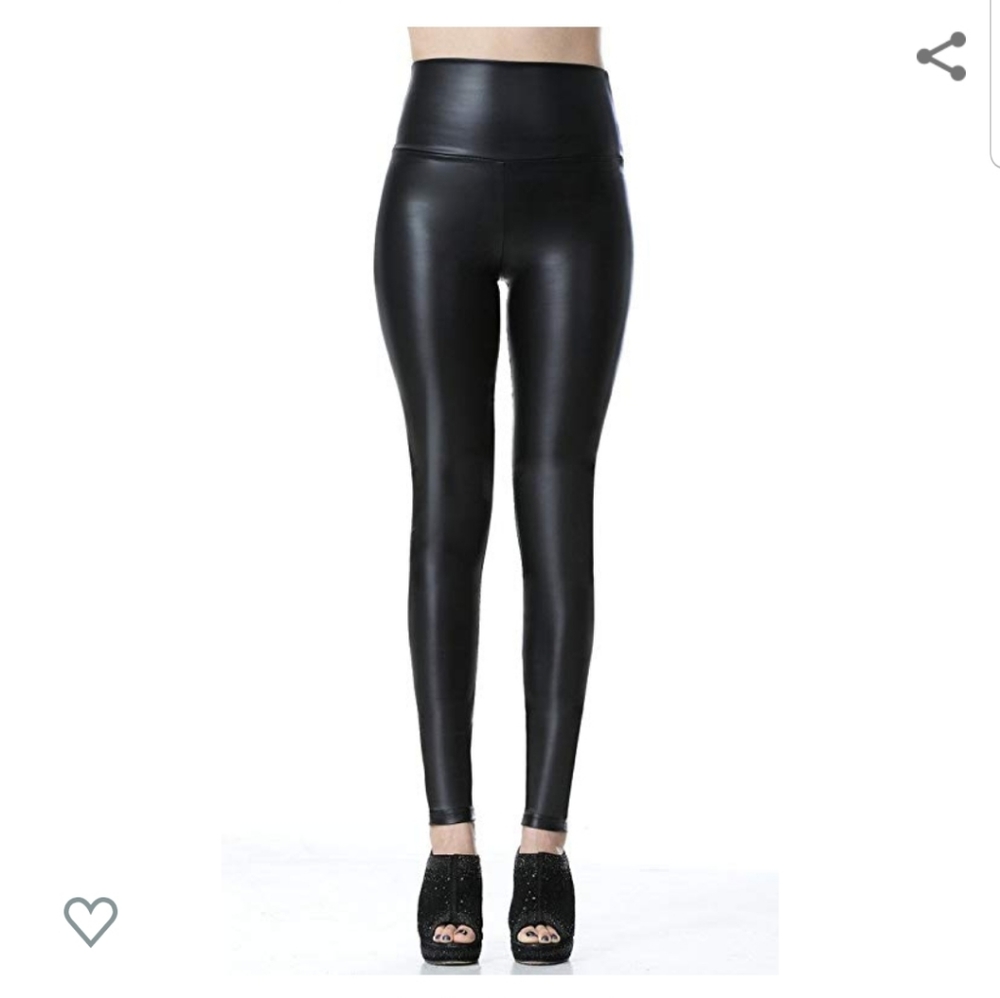 Everbellus | Faux Leather High Waisted Leggings